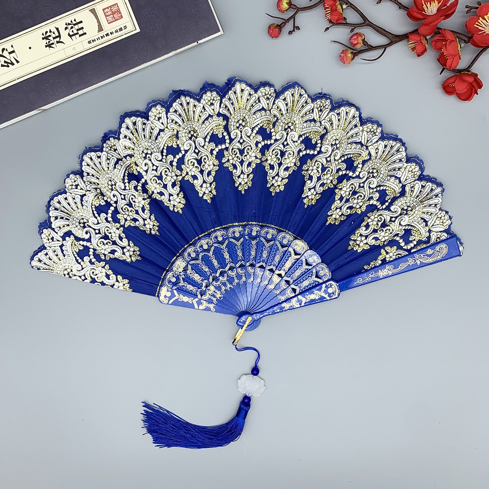 Chinesischer Retro-Faltfächer  – Tassel Fringe Trim Bewertung und Preis