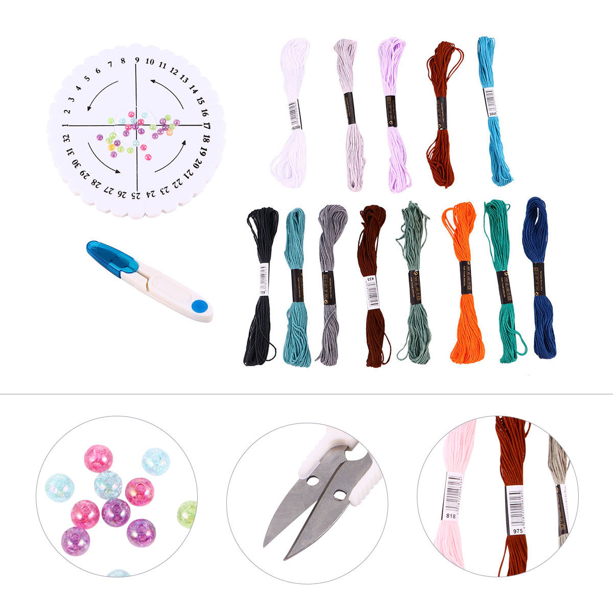 1 Set Rundes Webset Armband-Ba – Embroidery Craft Bewertung und Preis