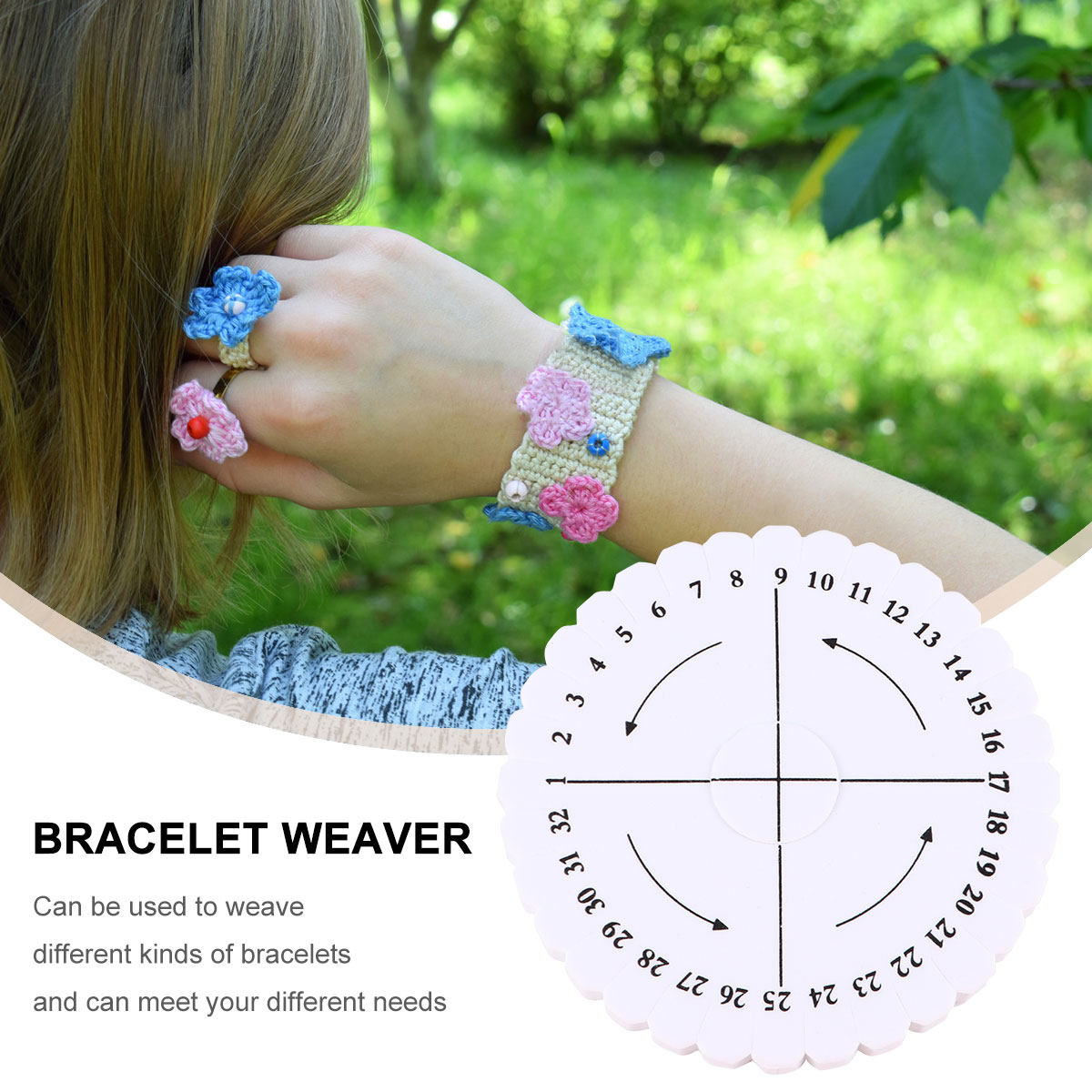 1 Set Rundes Webset Armband-Ba – Embroidery Craft Bewertung und Preis