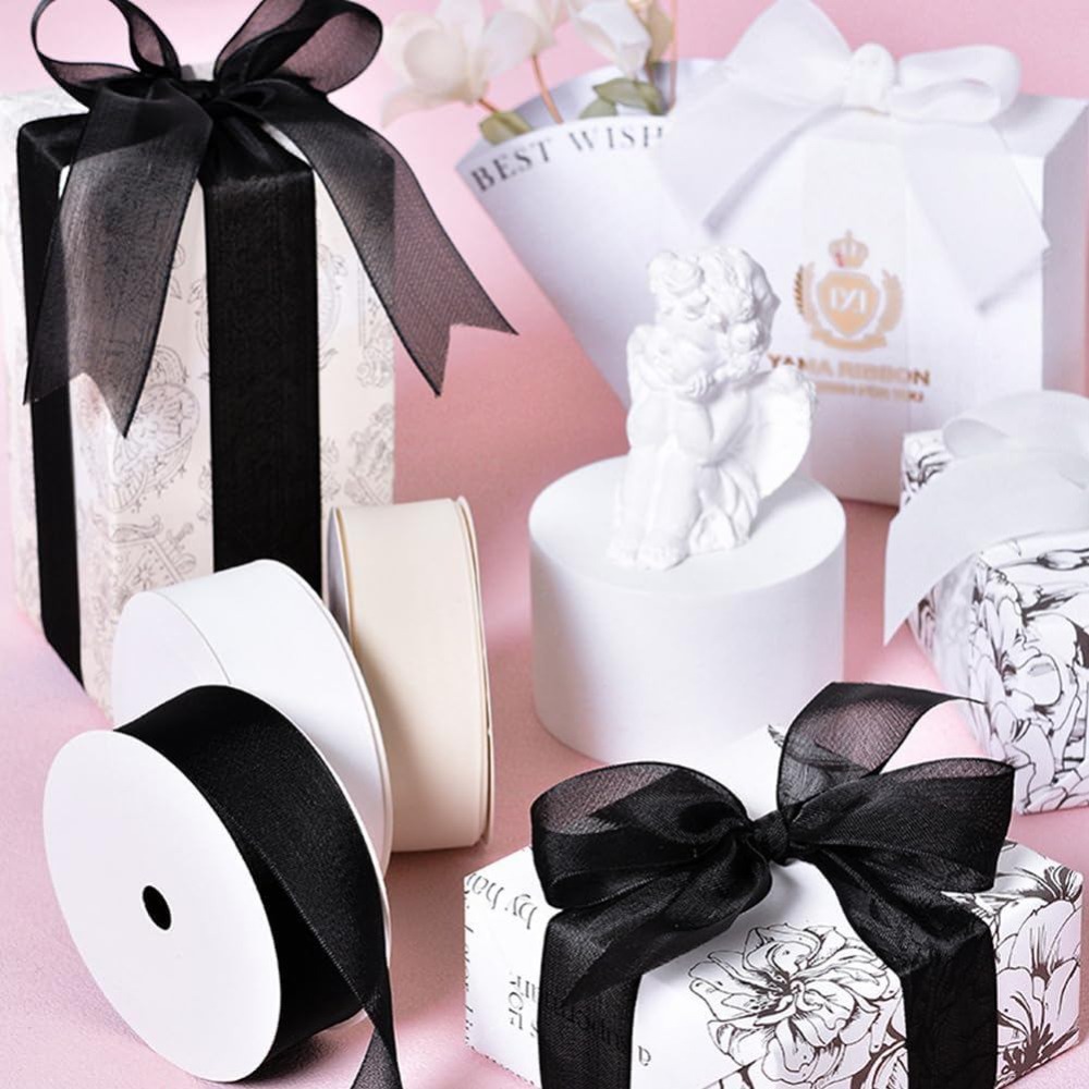1 Zoll Schwarzes Organza-Band, – Organza Ribbon Spool Bewertung und Preis