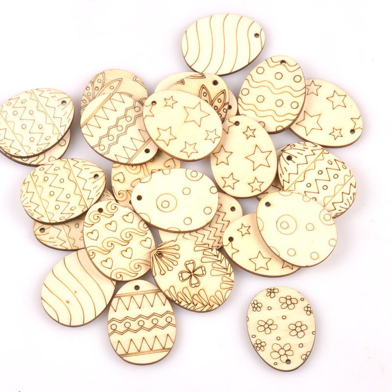 25Pcs Mixed Ostern Ei Holz Han – Embellishments For Scrapbooking Bewertung und Preis
