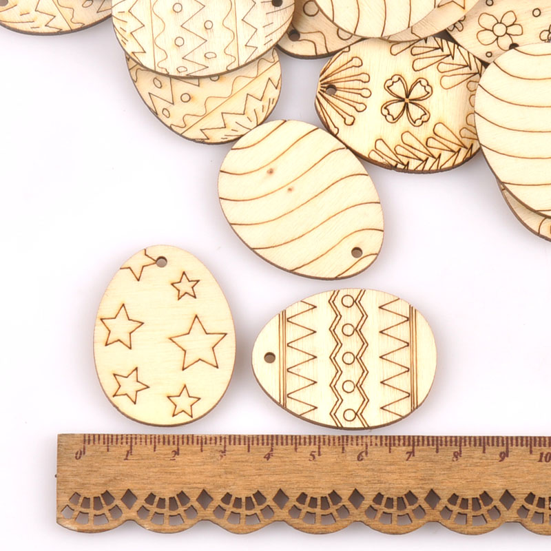 25Pcs Mixed Ostern Ei Holz Han – Embellishments For Scrapbooking Bewertung und Preis