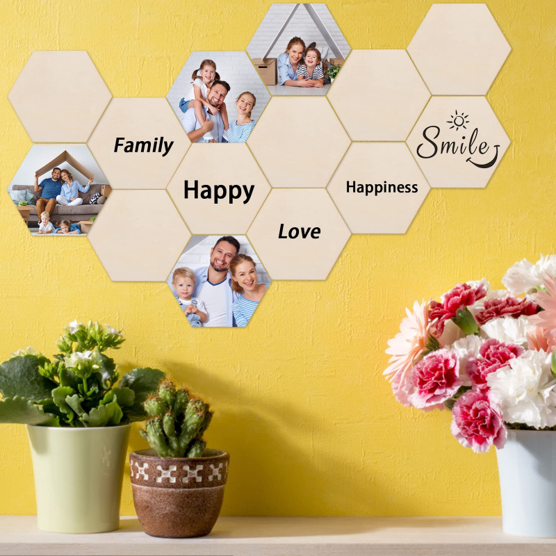 5cm Sechseckige Holzscheiben,  – Embellish Craft Bewertung und Preis