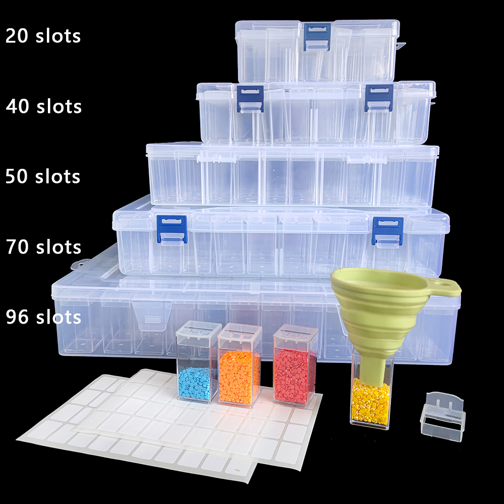 Quadratische Kunststoff-Aufbew – Craft Embellishment Storage Bewertung und Preis